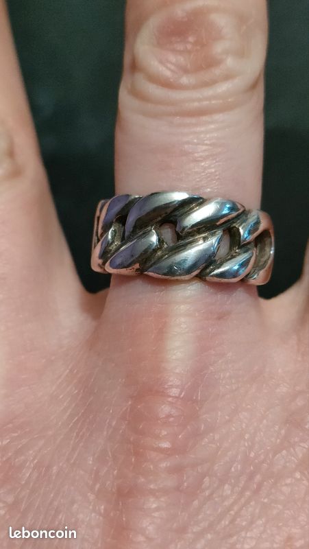 Bague Vintage En Argent Massif 925 - Taille 53/54 - Motif Colombes - Occasion (portée)