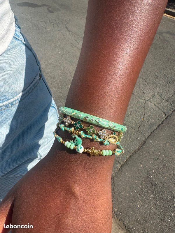 Lot de 3 bracelets inoxydable tendance + sac à bijoux Bijoux femme (image 4)