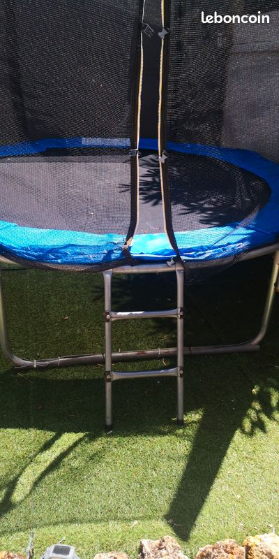 Trampoline Ø250cm - Pluton XXL bleu avec accessoires Alice's Garden (image 6)