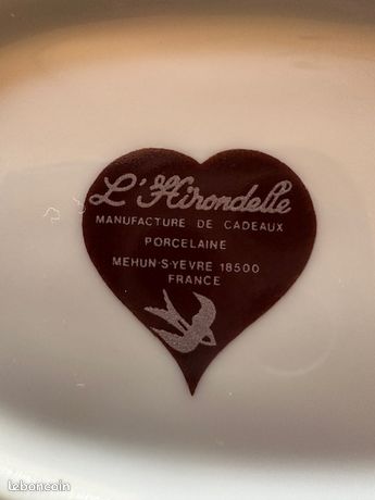 Lot De 6 Coupes à Avocat En Porcelaine - Mehun-sur-Yèvre - Motif Hirondelle