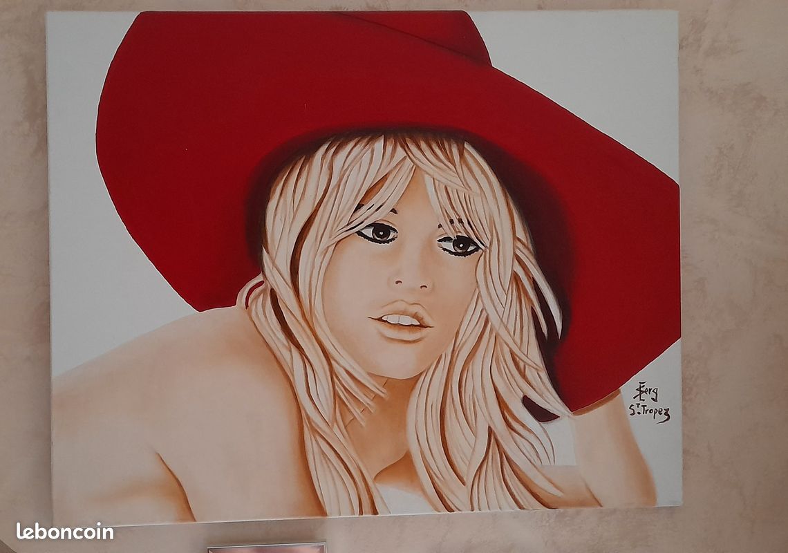 Tableau Brigitte Bardot nue peinture de CSERG - Collection