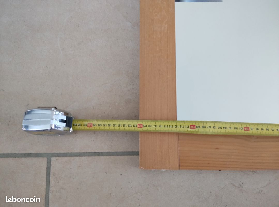 Miroir mural cadre bois 130 x 70 (peut être repeint) (image 3)
