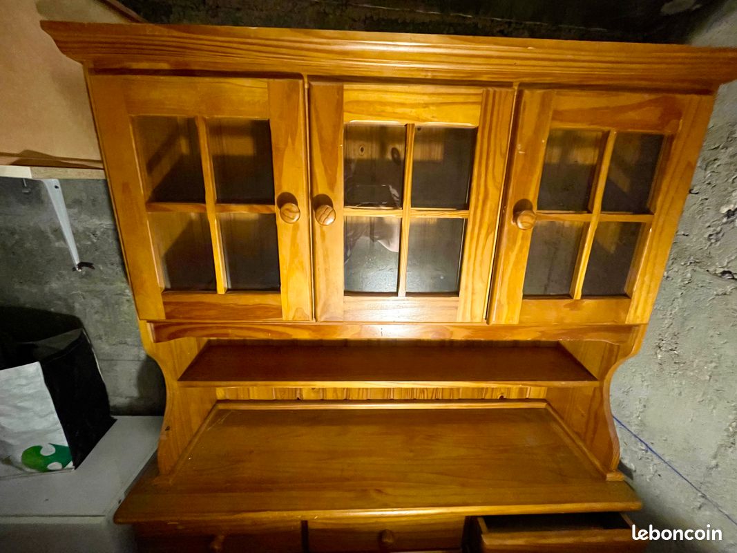Buffet Vaisselier Pin Miel (image 3)