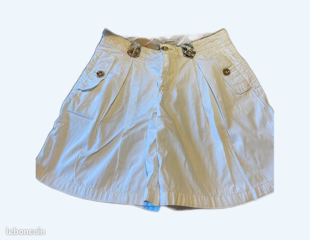 Bermuda blanc Burberry taille 14 ans (image 1)