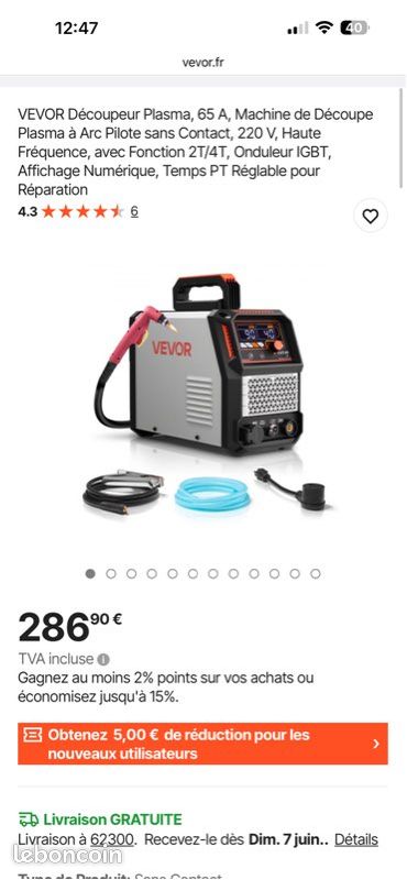 Découpeur plasma VEVOR (image 1)