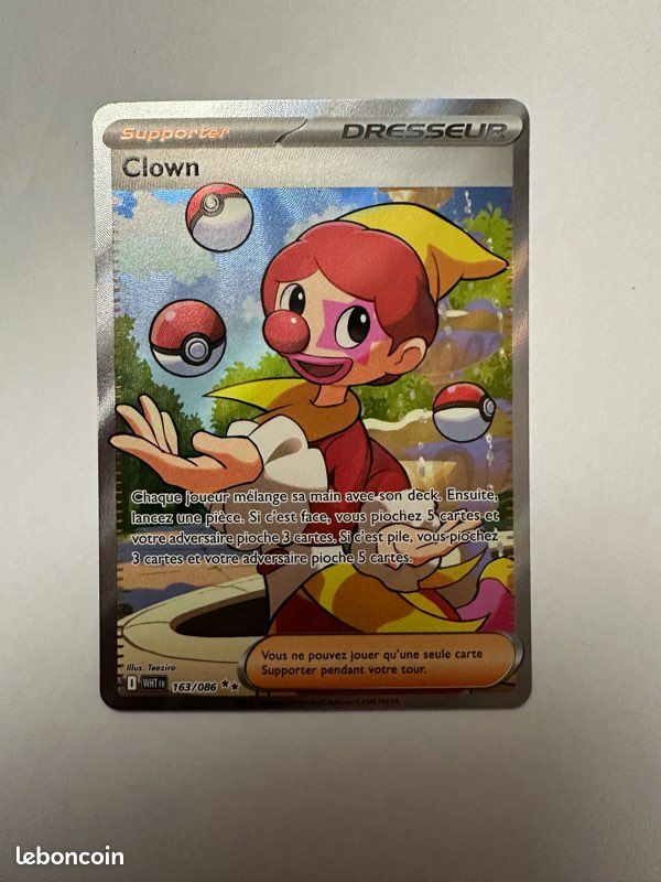 clown pokemon card Art The Carte Pokémon Flamme Blanche SV11W