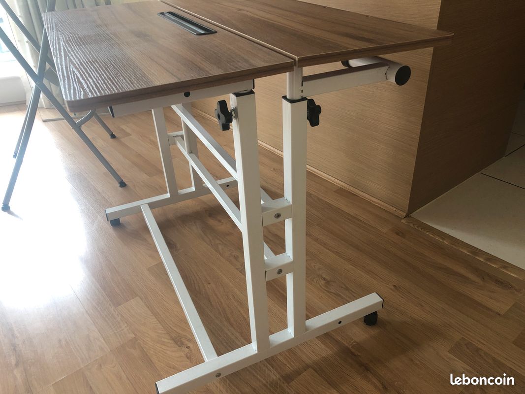 Meuble mobile ordinateur position assise / debout (image 1)