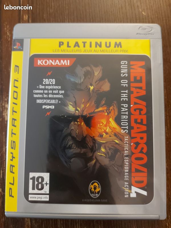 Jeux vidéo Plastation 3 Metal Gear Solid 4 Guns Of The Patriots Platinium (image 1)