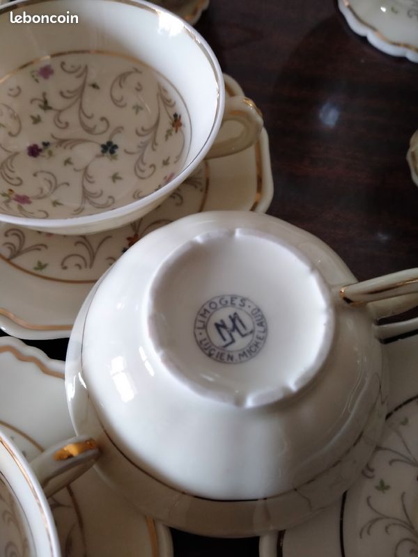Service à café Porcelaine de Limoges Lucien Michelaud (image 3)