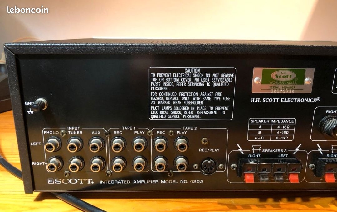 Amplificateur SCOTT A 436 (1976 & 1977) - La Fée du Vintage - Vente en ligne