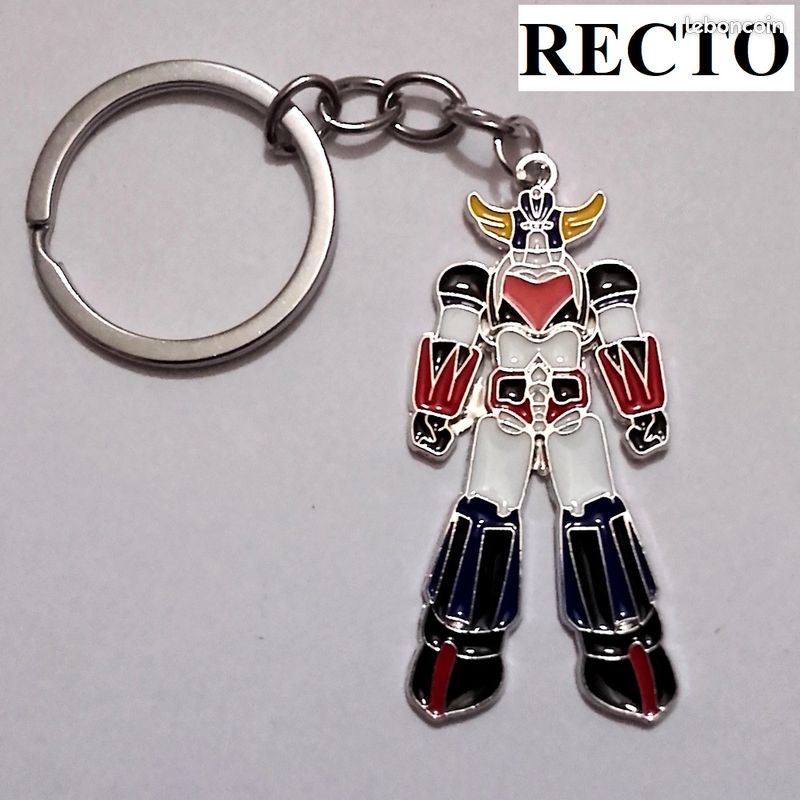 Pendentif porte clé GOLDORAK série Grendizer métal chromé collier Pendentif porte clé GOLDORAK série Grendizer métal chromé collier