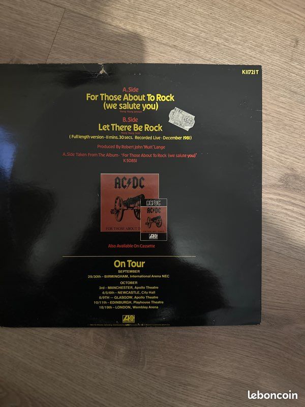 AC/DC - For those about to rock ( vinyle maxi single) (image 2)