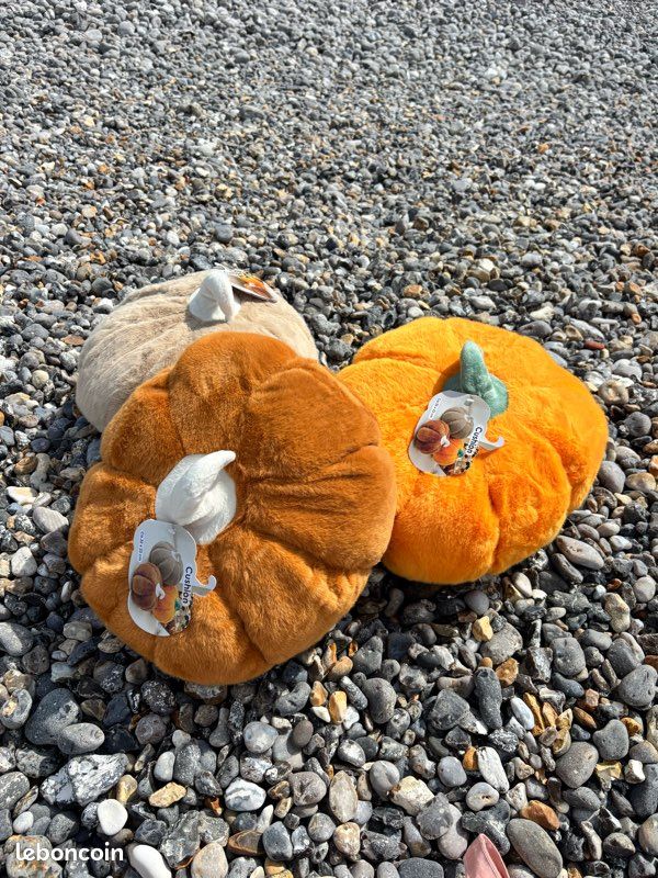 Coussin Décoratif Rond En Forme De Citrouille Plissée, Couleur Unie Pour Chaise Canape Fauteuil Bureau Sol Beige 90881682