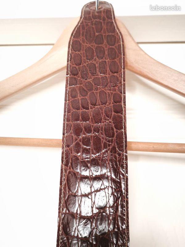Sangle De Cou En Cuir Sabre – Marron Havane, Pour Tour De Poitrine, Neuve