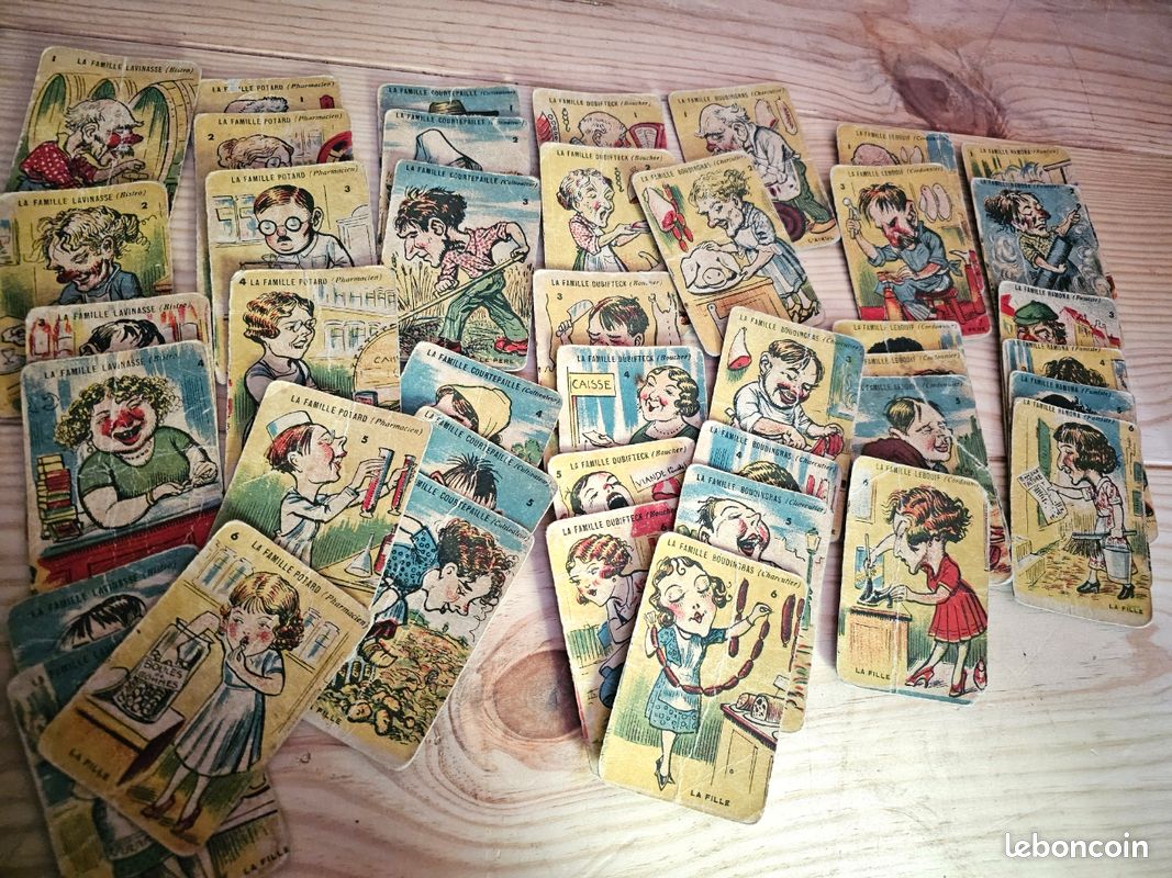 Jeu Des 7 Familles Ancien JTR Paris - Années 20 - Les Métiers - Caricatures - Très Bon état