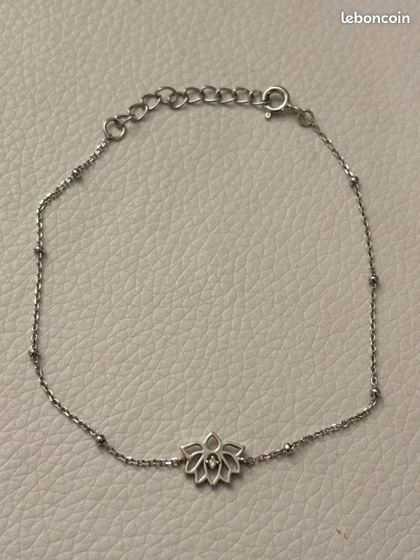 Bracelet Lotus En Argent Vintage - Style Thaïlandais - Unisexe (homme/femme) - Neuf Avec étiquette