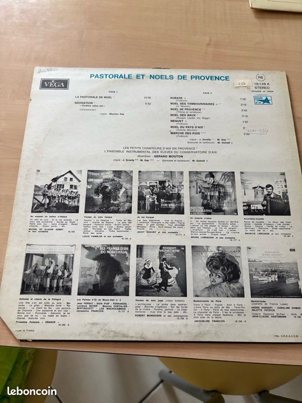 Vinyle 33 t Pastorale et Noël de Provence (image 3)