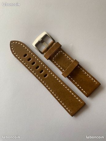 Bracelet de Montre Vintage en Beige Kaki Safari en taille 22 mm - NEUF (image 1)