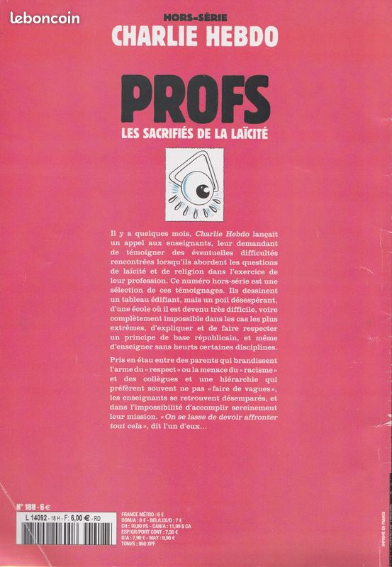 Charlie hebdo - hors-serie - profs - 2018 (image 2)