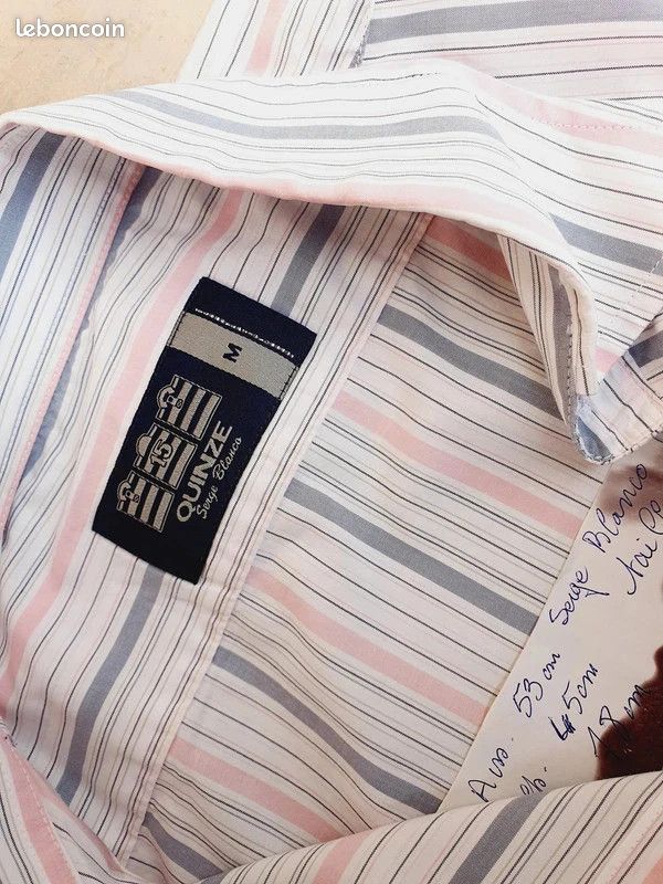 Chemise Décontractée SERGE BLANCO Grise Taille M - Coton Confortable, Style Casual