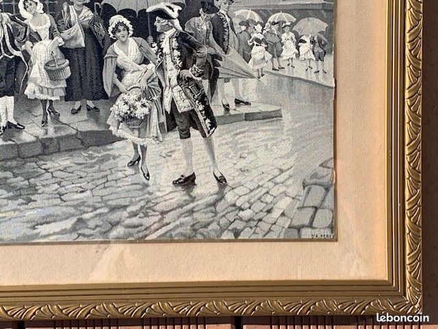 ANCIEN TABLEAU SOIE Tissee Neyret Freres Saint Etienne EUR 40,00 - FR