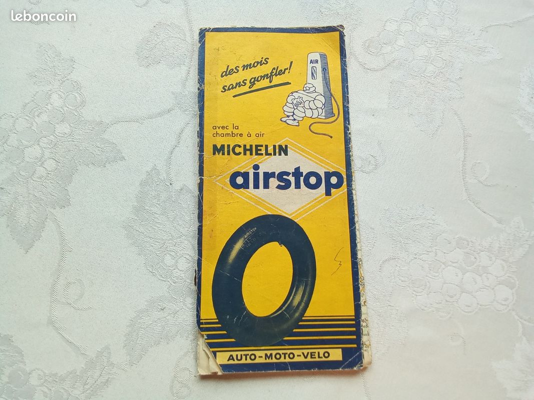Ancienne carte routière collection mécanique automobile station service pneu Bibendum Michelin édition 1952 Caen Paris numéro 55 (image 2)