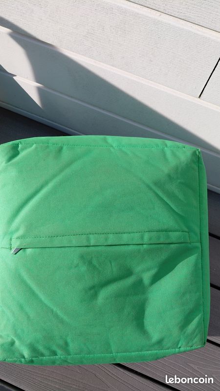Pouf interieur ou exterieur vert (image 3)