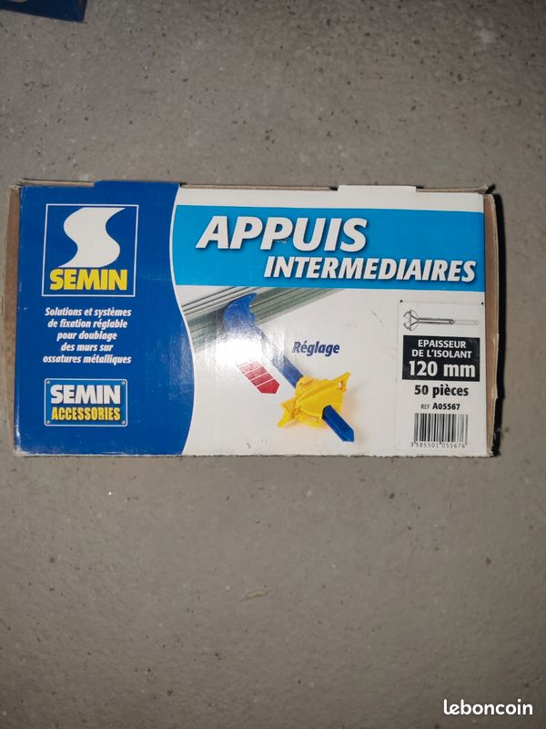 Lot de 200 appuis intermédiaires SEMIN 120 mm – 4 boîtes (image 2)