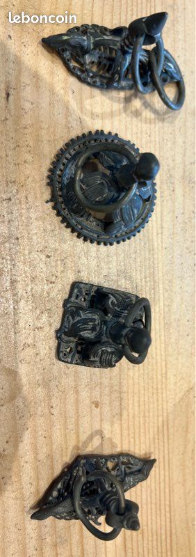 Lot de 4 pendentifs cachets maures du XIXe (image 4)