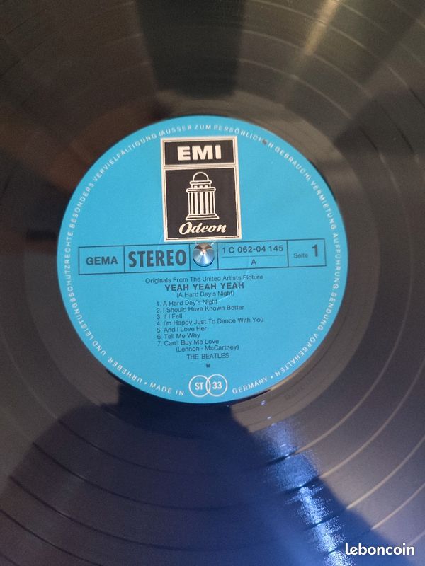 Vinyle Beatles Yeah Yeah Yeah Hard Day's Night (image 3)