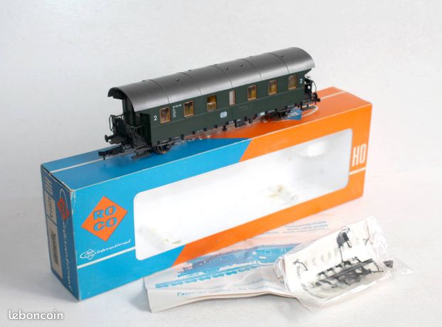 ROCO HO 4291 VOITURE VOYAGEUR BROCHET 1e, 2e CLASSE DB WAGON AMENAGÉ + ECLAIRAGE | Laur'Art&Collection