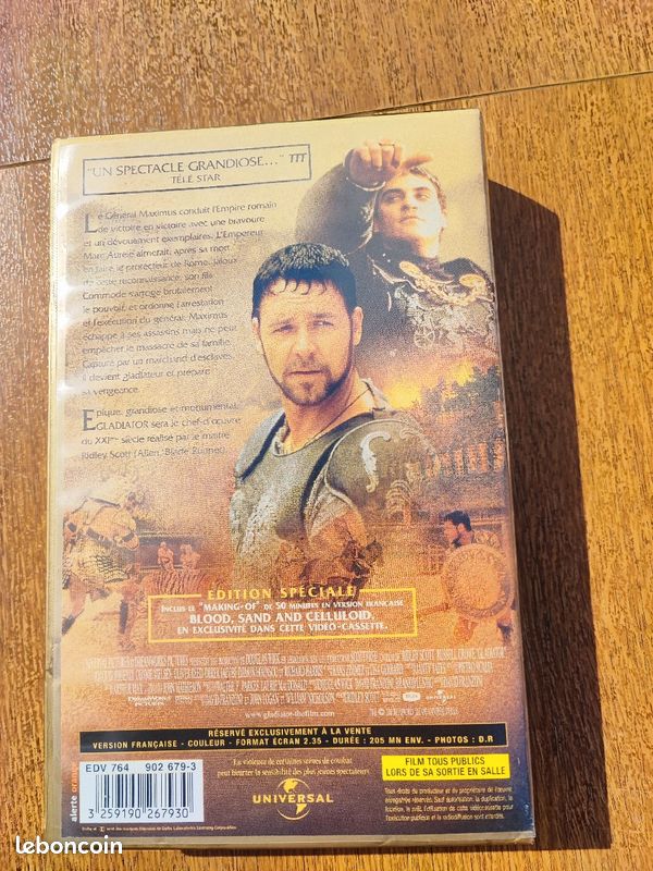 Cassette VHS de collection Gladiator version originale (image 3)
