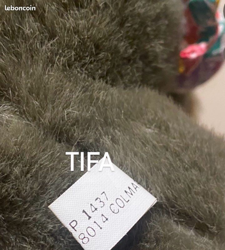 Peluche raton laveur vintage avec noeud papillon – Années 80 / 90 (image 2)