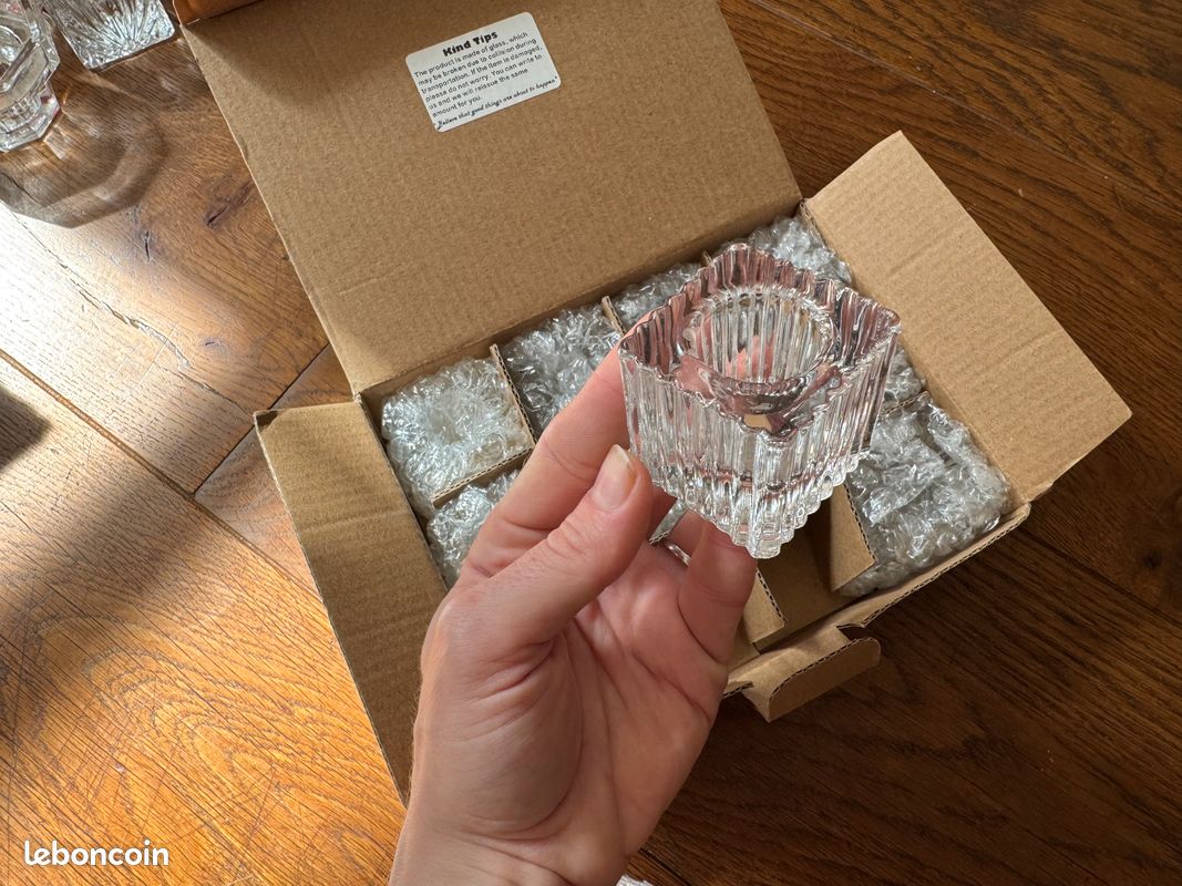 Bougeoirs en verre (image 1)
