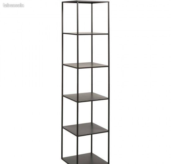 Etagère 6 Niveaux Métal Noir J-Line -60% (image 1)