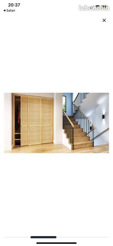 Porte placard bois à lamelle (image 1)