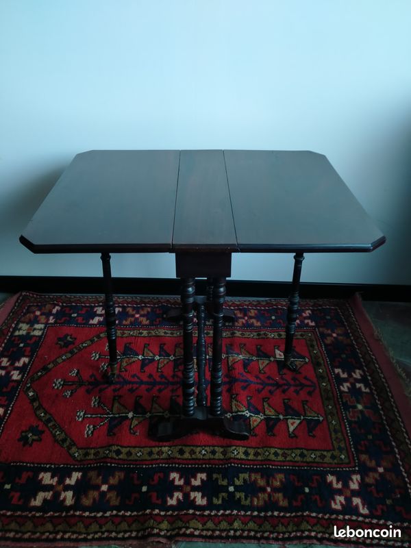 Petite table gateleg en acajou massif Angleterre (image 3)