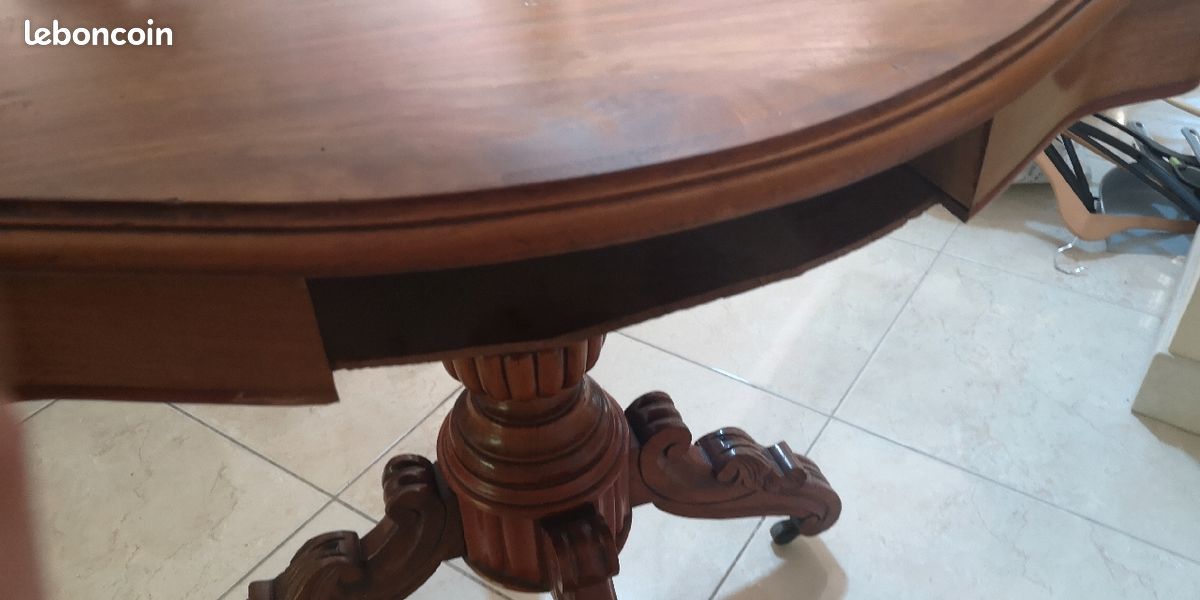 Très belle table ovoïde bois (image 5)