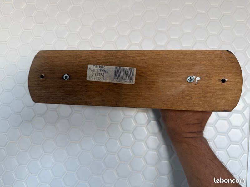 Portemanteau en bois, 2 patères en chêne (image 6)