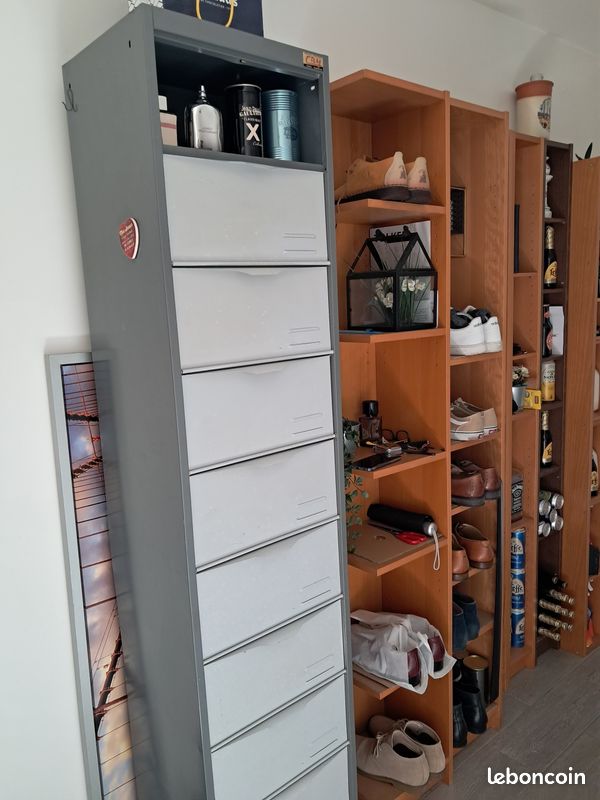 Armoire metallique 2 portes d'occasion - Ameublement
