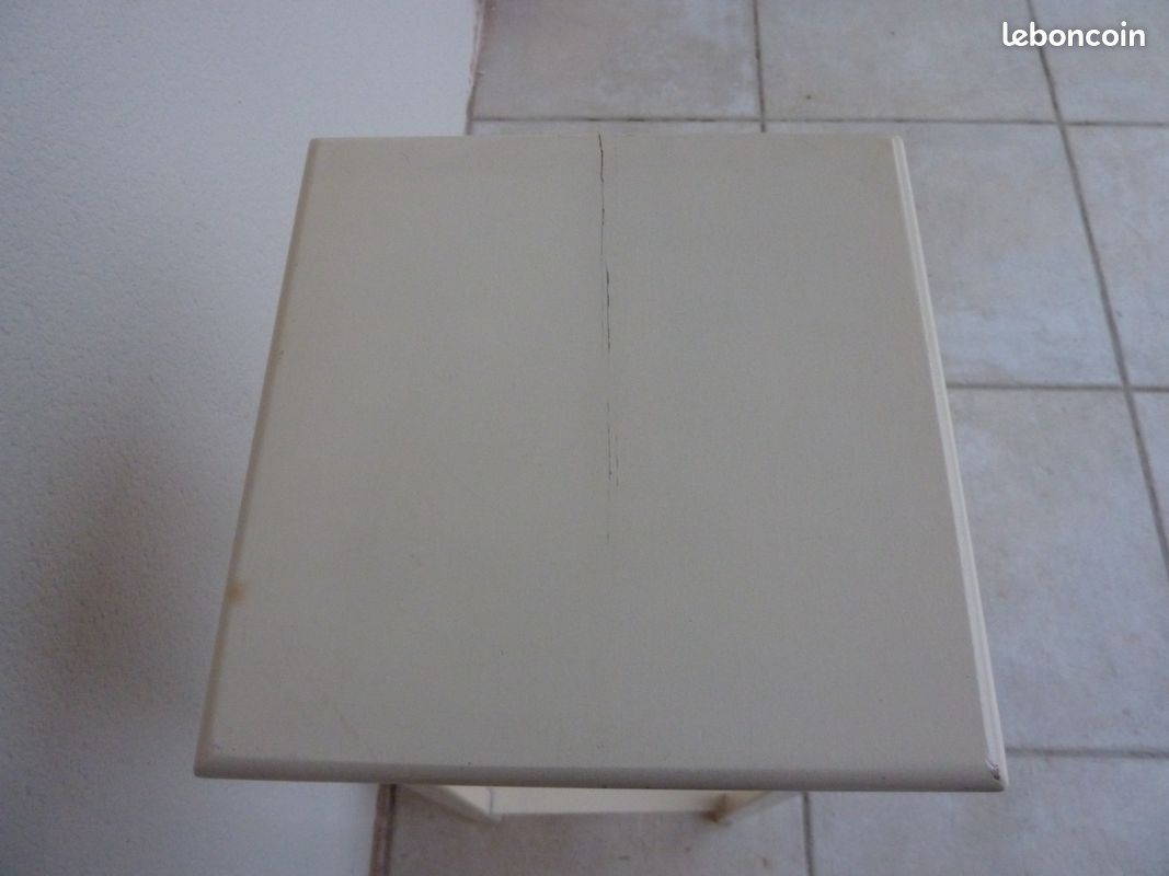 Guéridon sellette console beige en bois (image 5)
