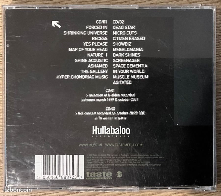 CD MUSE HULLABALOO soundtrack (image 2)