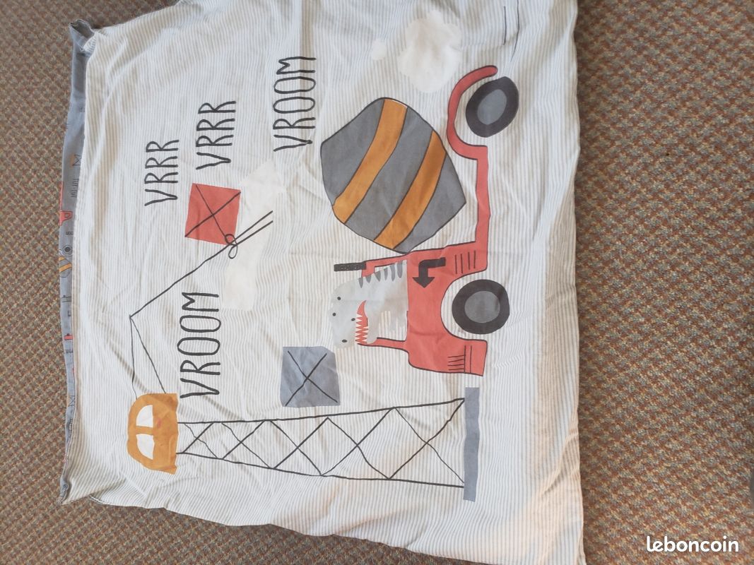 Parure de lit enfant chantier vertbaudet Linge de maison