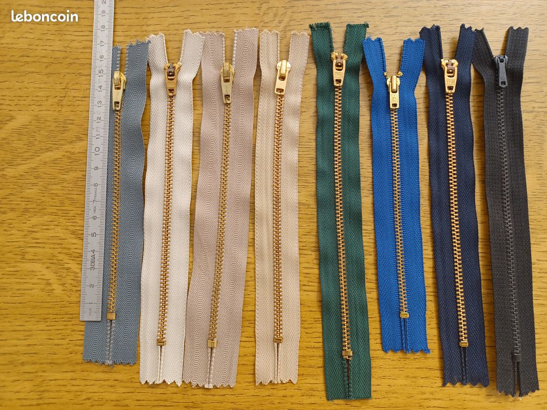 AERZETIX - C61353 - Lot de 5 Fermetures éclair/à glissière non