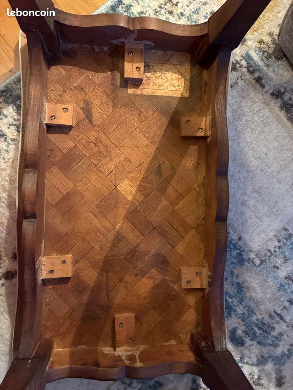 Petite table en bois marqueterie (image 10)