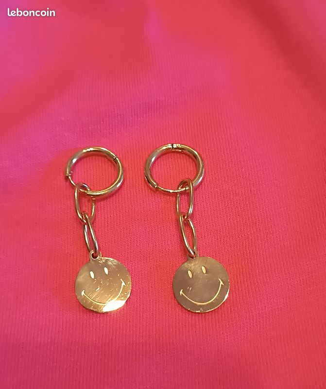 Boucles d'oreilles Smiley (image 1)
