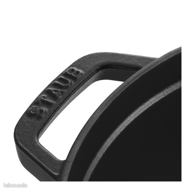 Neuf Cocotte 24 cm, Ronde, Noire, Fonte, Staub (image 3)