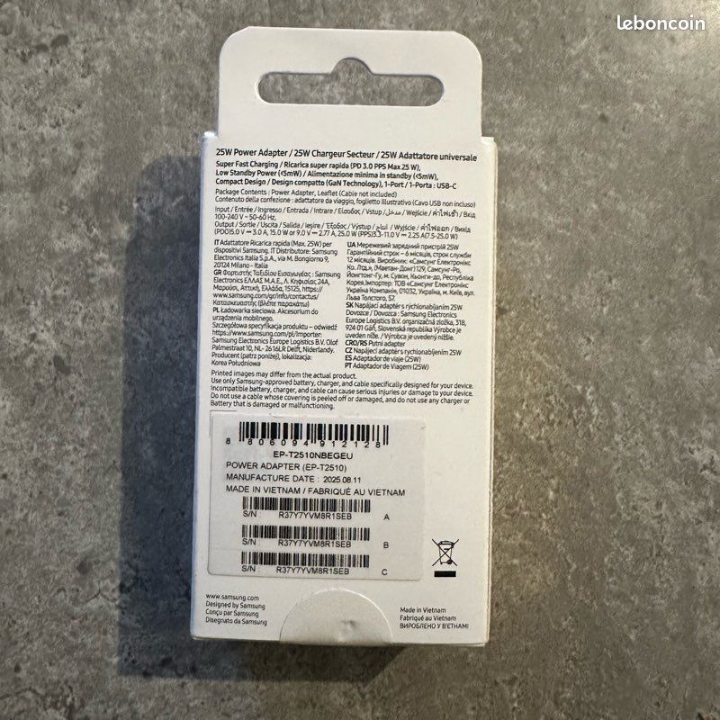 Adaptateur secteur Samsung 25W (image 2)