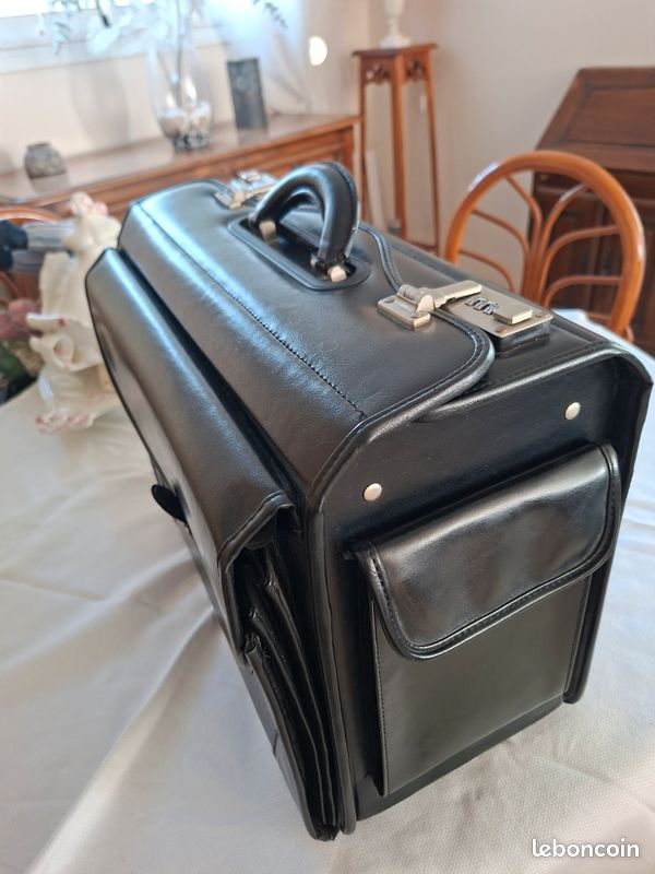 Mallette Vintage Samsonite Coque Rigide Noire – Homme – Taille Moyenne (Débloquée, Sans Clé)