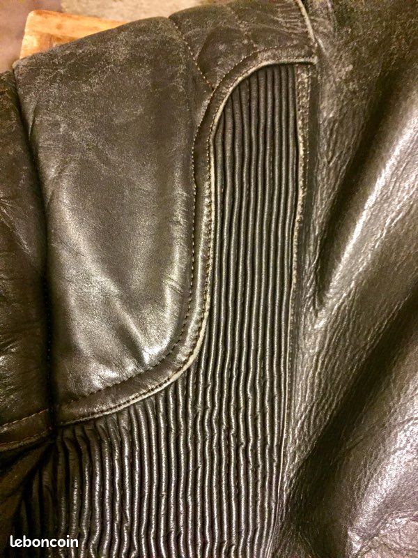 2 blousons Biker cuir noir (image 4)